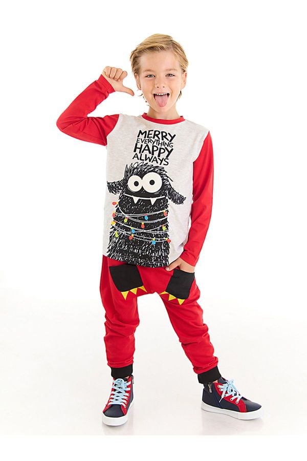 Denokids Denokids Christmas Monster Boy T-shirt Trousers Set