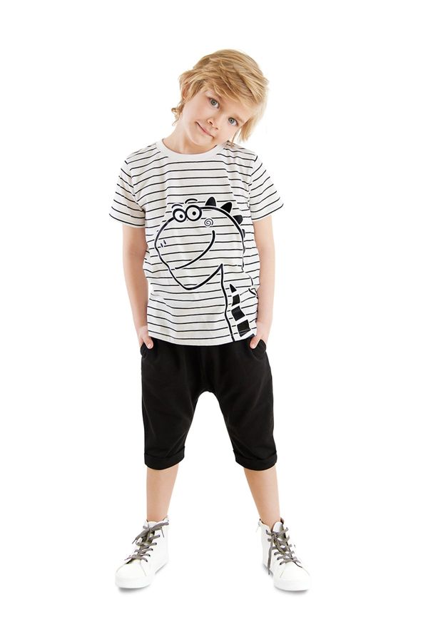 Denokids Denokids Cute Dino Boy T-shirt Capri Shorts Set