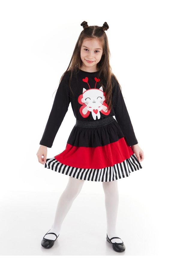 Denokids Denokids Cute Heart Girls T-shirt Skirt Set