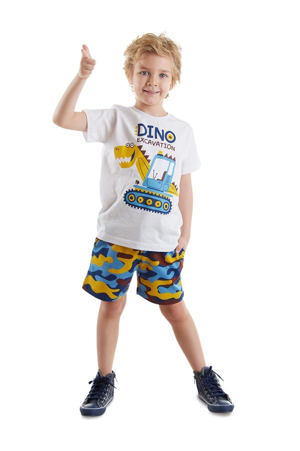 Denokids Denokids Dino Goose Boy T-shirt Camouflage Shorts Set