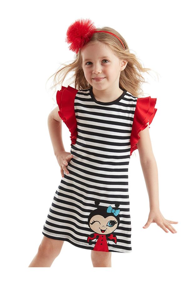 Denokids Denokids Lucky Girl Striped Ruffle Summer Dress