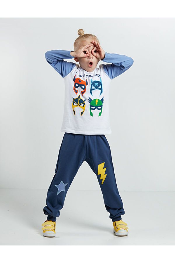 Denokids Denokids Masks Boys T-shirt Pants Suit