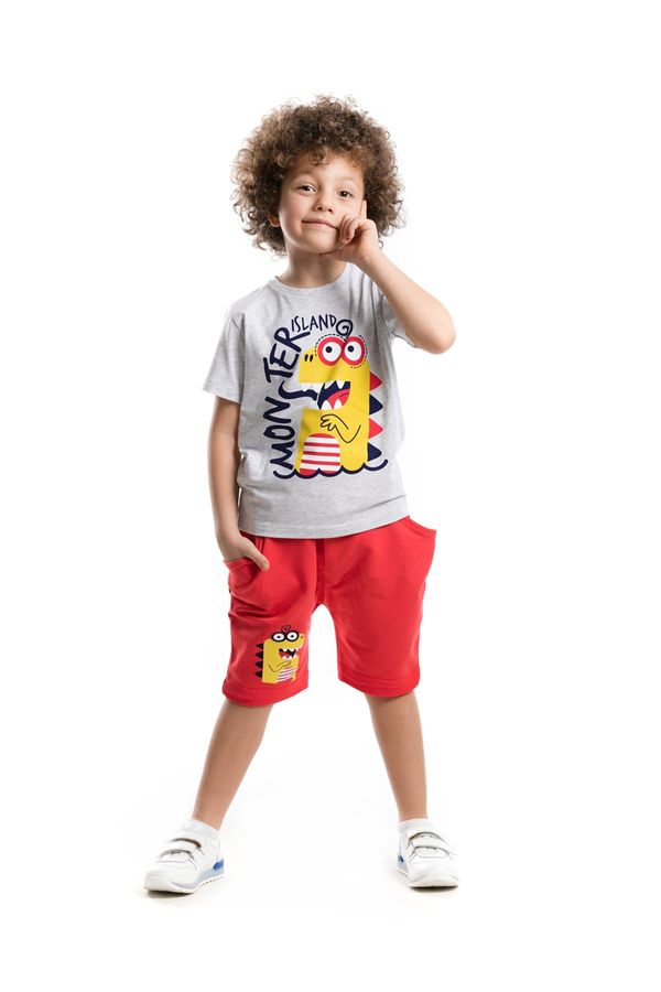 Denokids Denokids Monster Island Boys T-shirt Capri Shorts Set