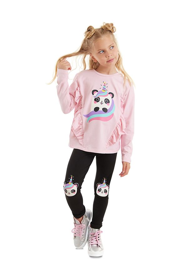 Denokids Denokids Panda Unicorn Girls Kids T-shirt Leggings Suit