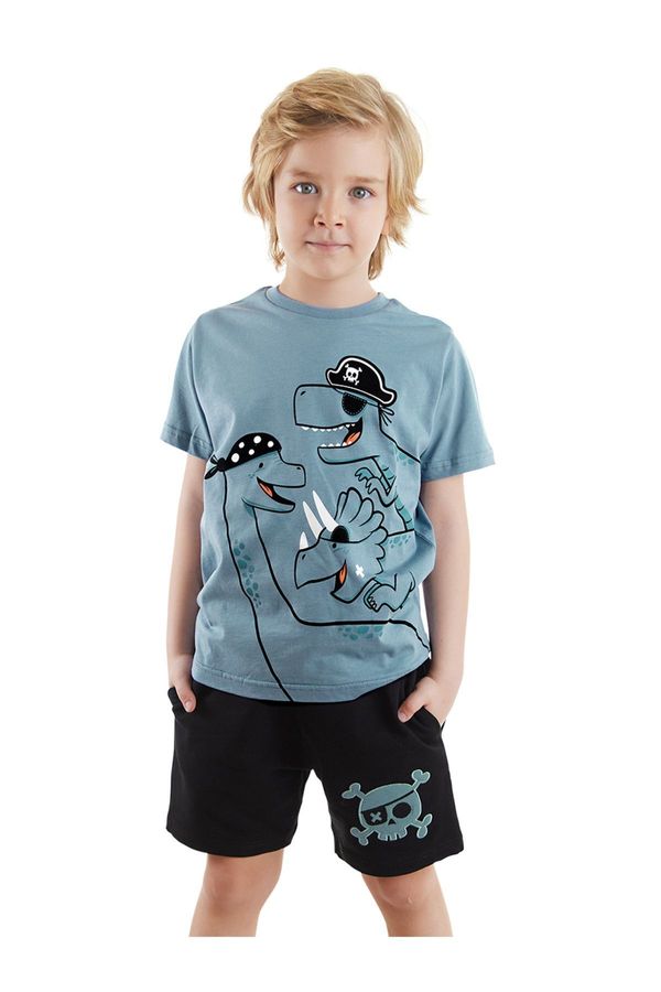 Denokids Denokids Pirate Dinos Boy's Summer T-shirt Shorts Set