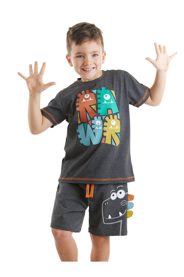 Denokids Denokids Rawr Dino Boy's Summer T-shirt Shorts Set