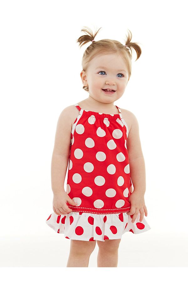 Denokids Denokids Red Polka Dot Baby Girl Summer Dress