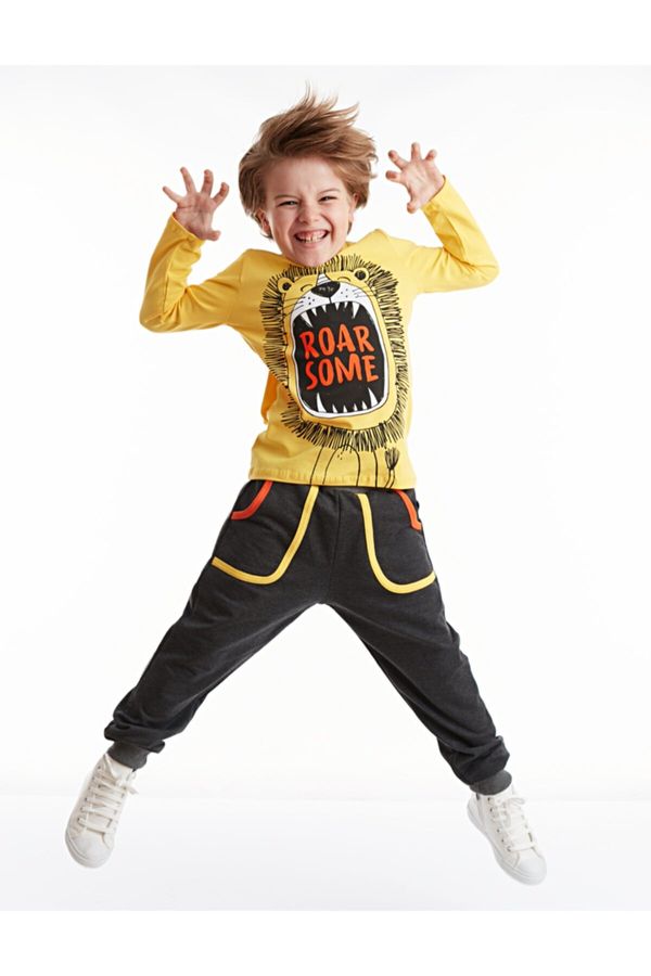 Denokids Denokids Roar Lion Boy T-shirt Trousers Set