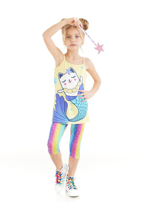 Denokids Denokids Sea Cat Girls Tunic Tights Set