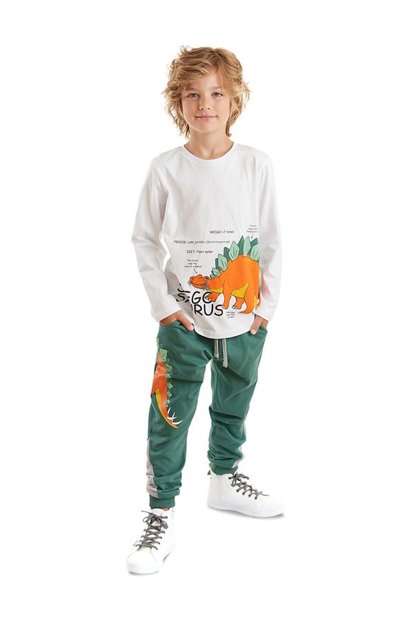 Denokids Denokids Stegosaurus Boy's Long Sleeve T-shirt Trousers Set