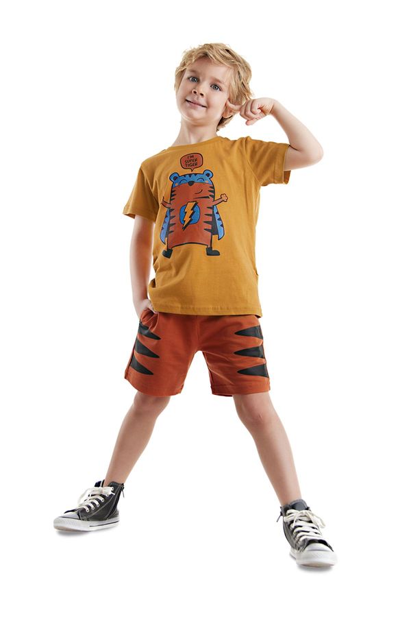 Denokids Denokids Super Tiger Boy's Summer T-shirt Shorts Set