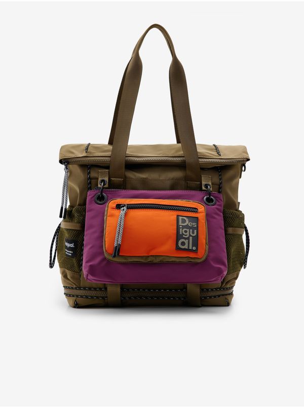 DESIGUAL Desigual Khaki Women's Multifunctional Handbag/Backpack Modularis Originale Voyafer - Women
