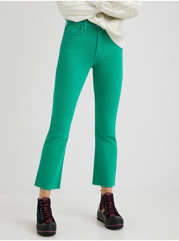 DESIGUAL Desigual Lainta Green Women's Cropped Bootcut Jeans - Women