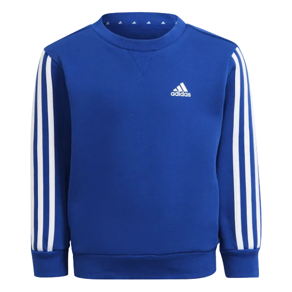 Adidas Dětská mikina adidas  Essentials 3-Stripes Crew Neck Royal Blue