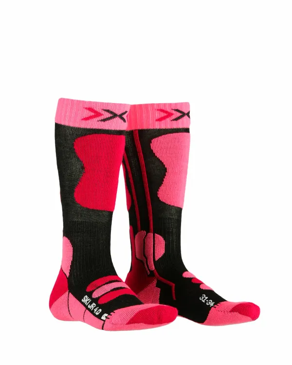 X Bionic Dětské ponožky X-Bionic  Ski Junior 4.0 Anthracite Melange/Fluo Pink