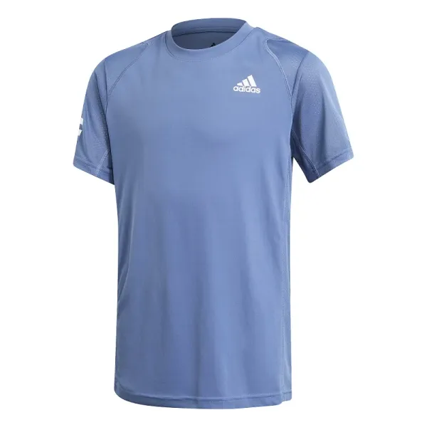 Adidas Dětské tričko adidas  B Club 3STR Tee Blue 128 cm