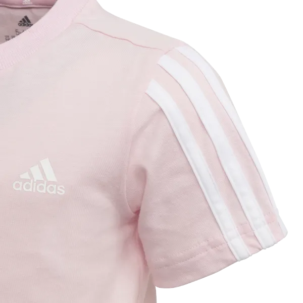 Adidas Dětské tričko adidas  Essentials 3-Stripes Clear Pink