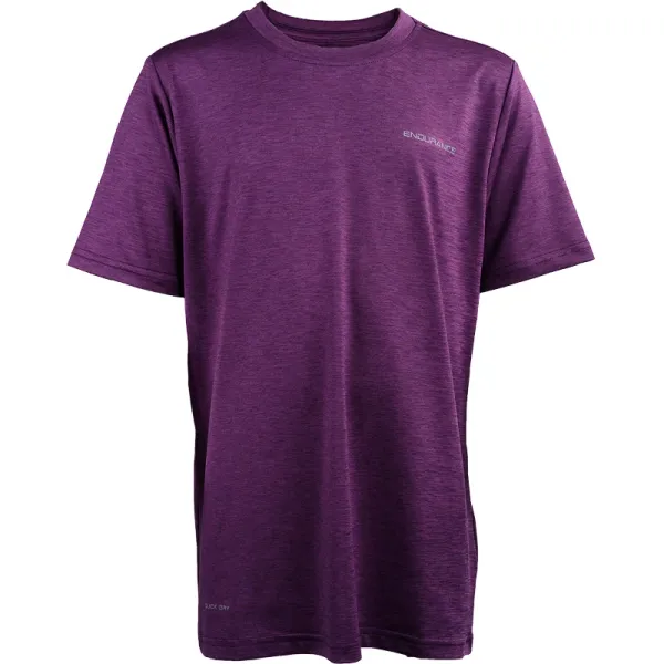 Endurance Dětské tričko Endurance Parbin Unisex Melange SS Tee fialové, 6 (116 - 122 cm)