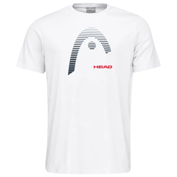 Head Dětské tričko Head  Club Carl T-Shirt Junior White 140 cm