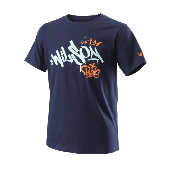 Wilson Dětské tričko Wilson  Paris Hope Tech Tee Y Peacoat M