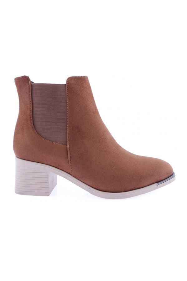 DGN DGN 053 Women's Flat Toe Ankle Boots with Elastic Sides. Heels.