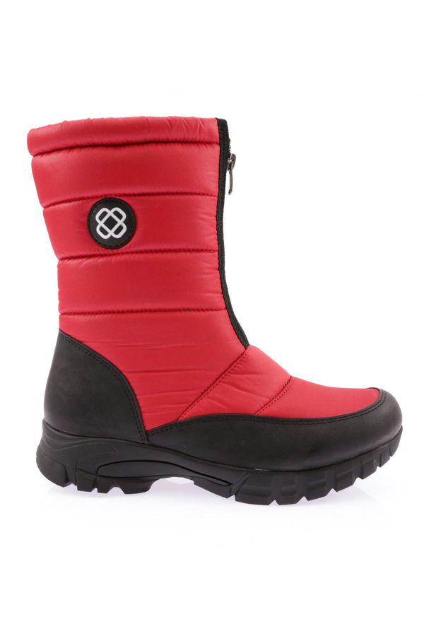 DGN DGN 1051 Women's Shearling Boots With A Zipper In The Front.