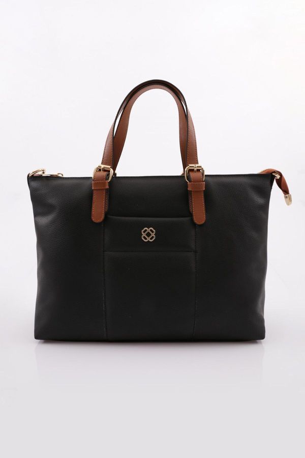 DGN DGN 147 Women's Shoulder And Hand Bag Black Brown