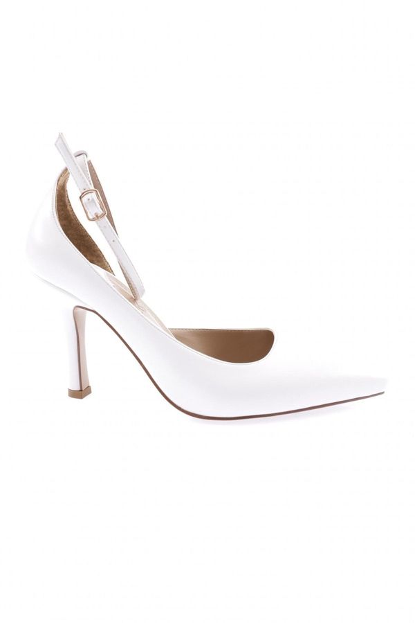 DGN DGN 2015-23y Women's Ankle Strap Thin Heeled Shoes White