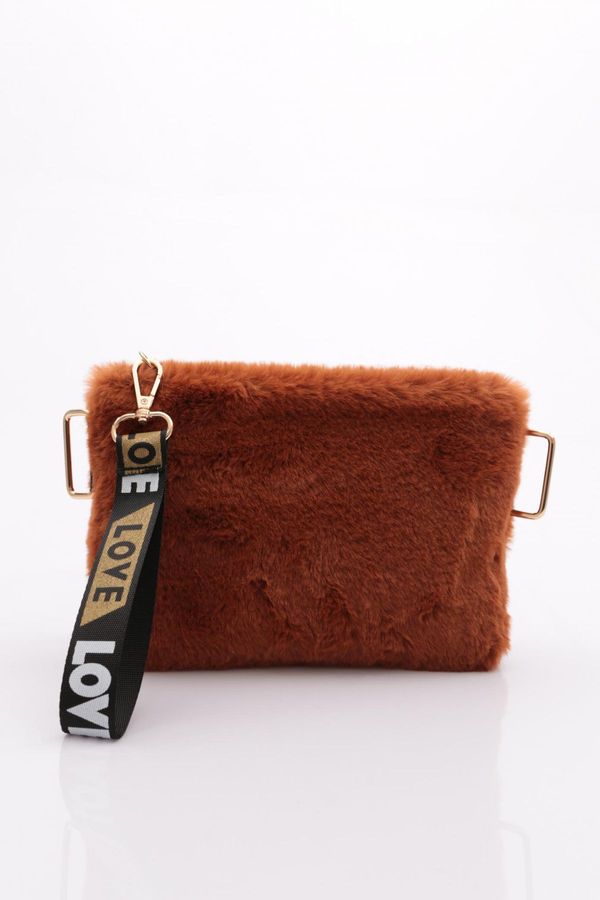 DGN DGN 4103 Women's Fur Handle Printed Bag