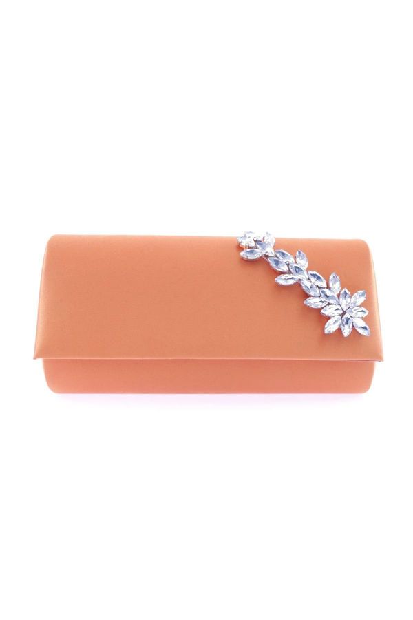 DGN DGN 495-22y Women's Evening Dress Clutch Bag Orange Satin