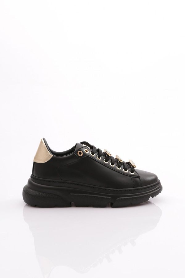 DGN DGN Es864 Women's Thick Crystal Stone Sneakers