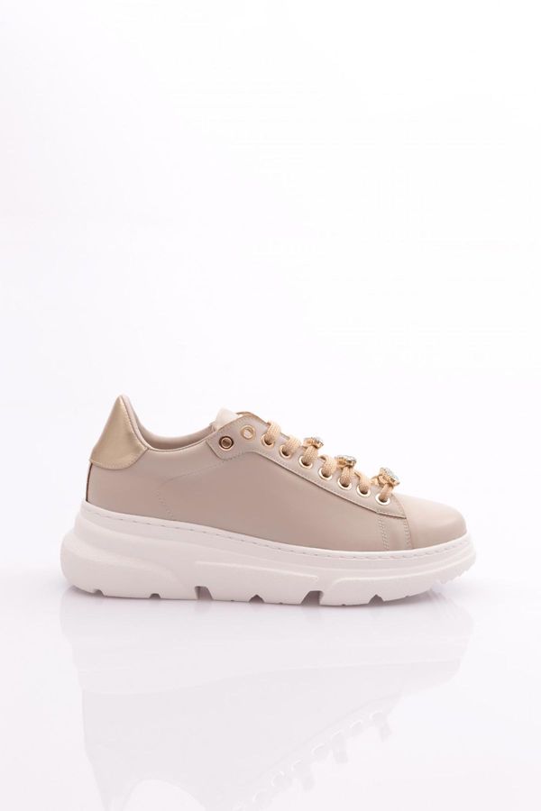 DGN DGN Es864 Women's Thick Crystal Stone Sneakers