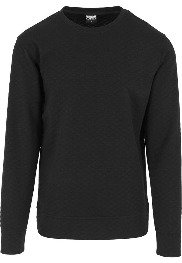 UC Men Diamond Quilt Crewneck Black