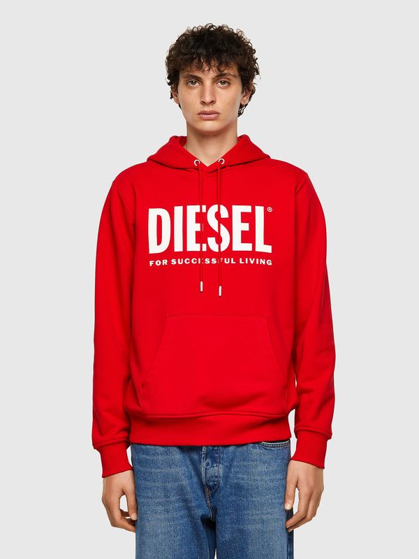 Diesel Diesel Sweatshirt - SGIRKHOODECOLOGO SWEATSHIRT red