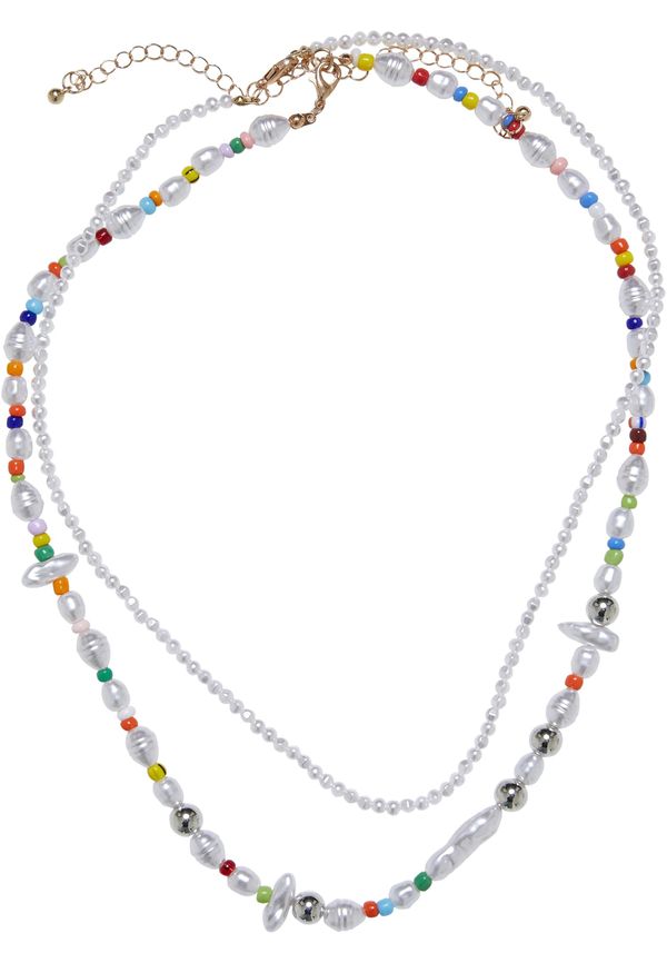 Urban Classics Accessoires Different Pearlescent Layering 2-Pack Multicolor Necklace
