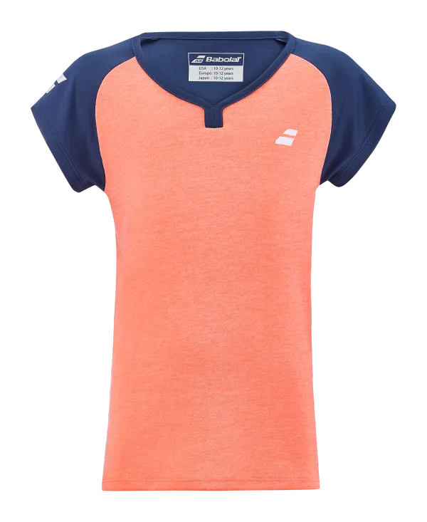 Babolat Dívčí tričko Babolat  Play Cap Sleeve Top Fluo Strike 8 - 10 let