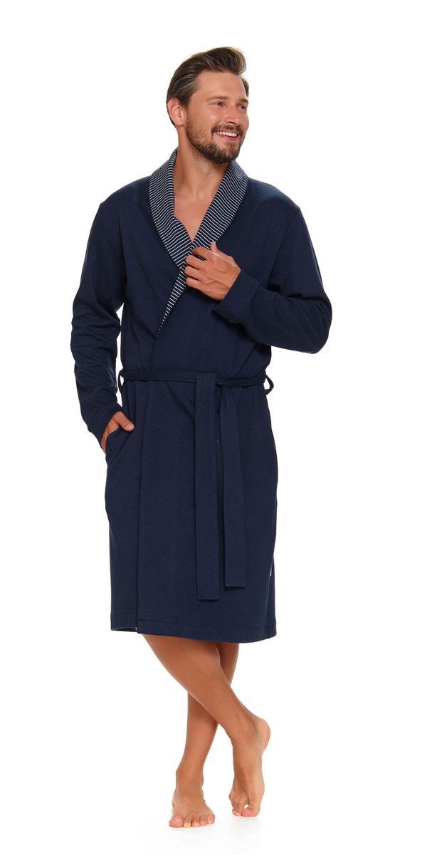 Doctor Nap Doctor Nap Man's Bathrobe SMW.5283 Navy Blue