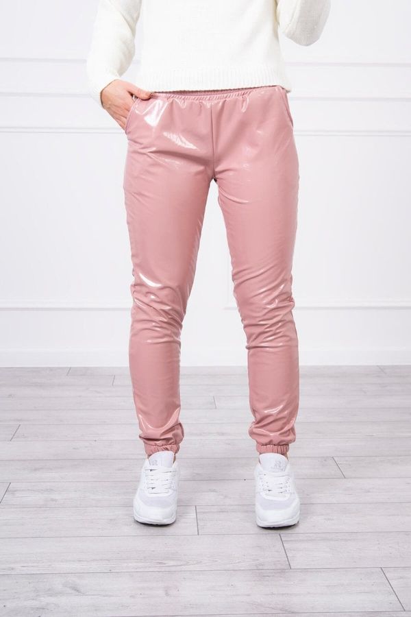 Kesi Double-layer trousers with navy pink velour