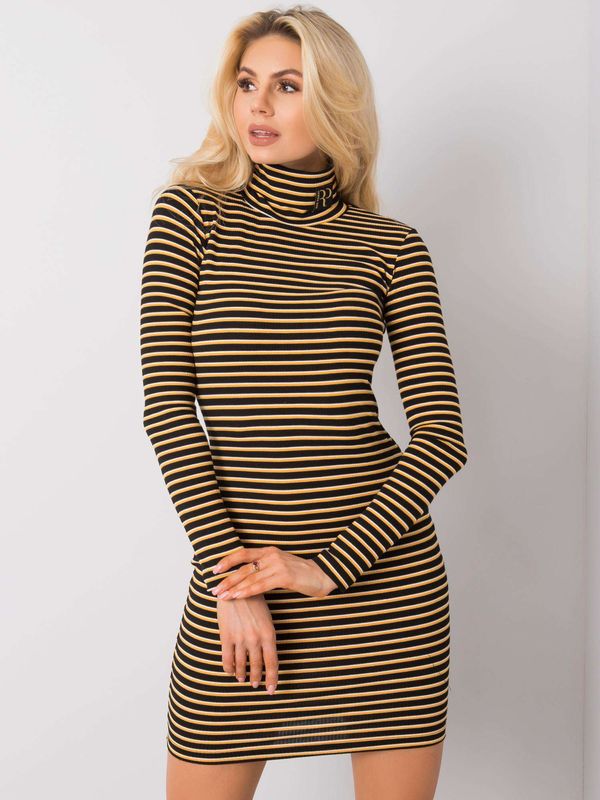 RUE PARIS Dress-288-SK-S0004.69P-Black-Yellow