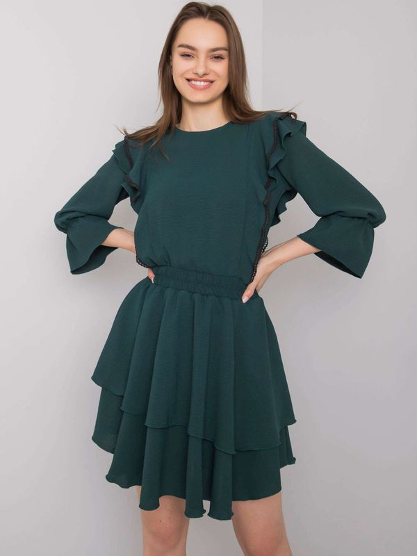 RUE PARIS Dress-CHA-SK-1610.24-dark green