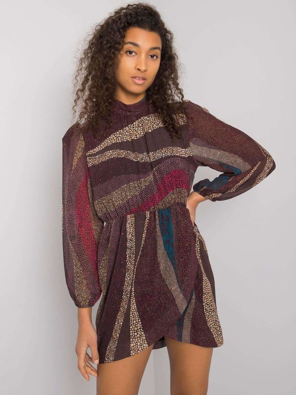 Italy Moda Dress-DHJ-SK-15265.90-dark brown