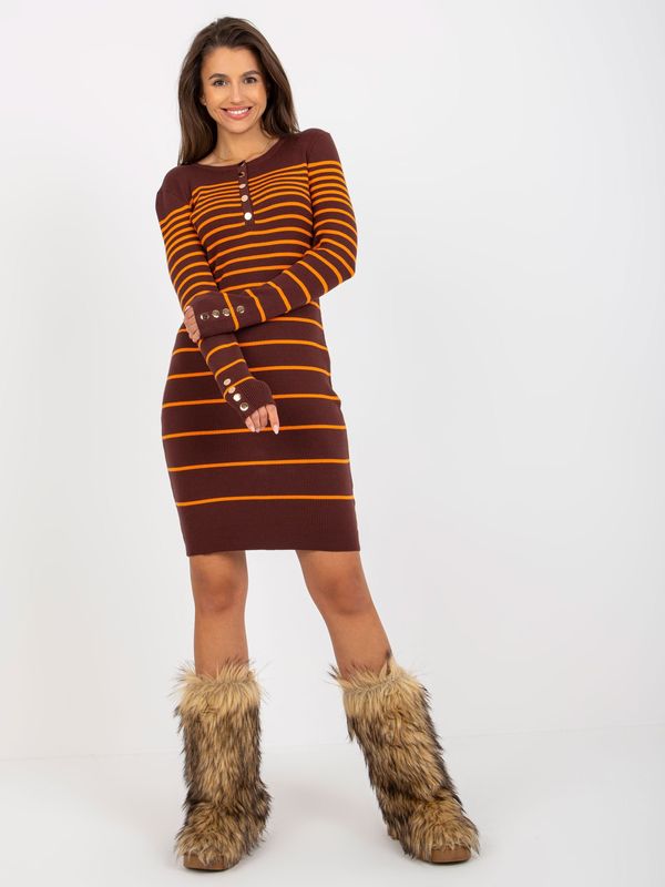 Trendy. ING Dress-EM-SK-NG-2316.12P-dark brown