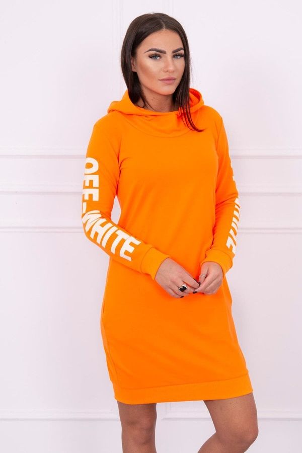 Kesi Dress off White orange neon