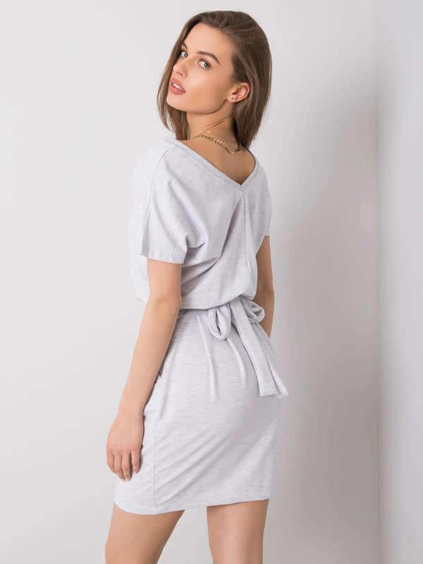 RUE PARIS Dress-RV-SK-6339.10X-light gray