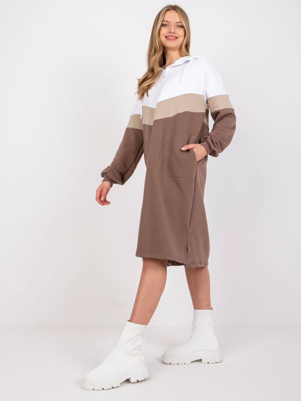 RUE PARIS Dress-RV-SK-7462.00-white-brown