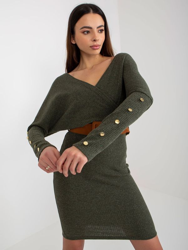 Och Bella Dress-TW-SK-BE-BQ183.19-khaki