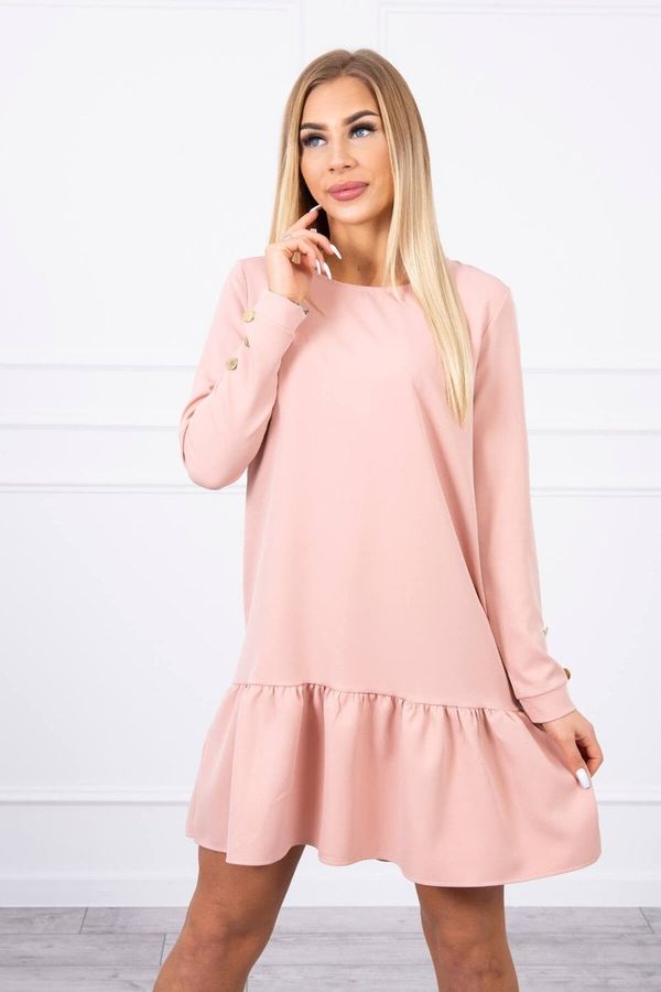 Kesi Dress with frills powder pink