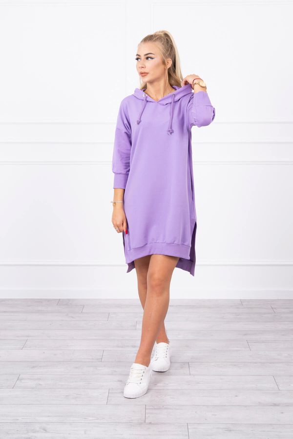 Kesi Dress with hood and longer back purple