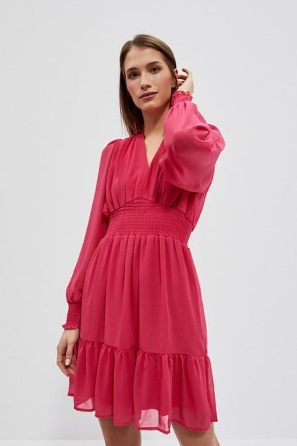 Moodo Dress with ruffles and puff sleeves