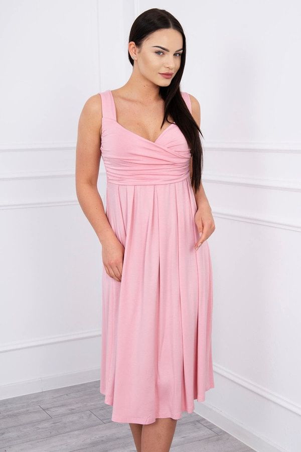 Kesi Dress with wide shoulder straps powder pink